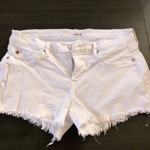 Hudson white cut off shorts size 27